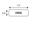 Nevs Cheese Label 1/2" x 1-1/2" DIET-403